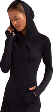 BloqUV Women's Long Sleeve Sun and UV Protection Hoodie Dress Relaxed