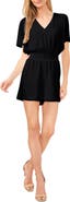 CeCe Flutter Sleeve Smock Waist Romper