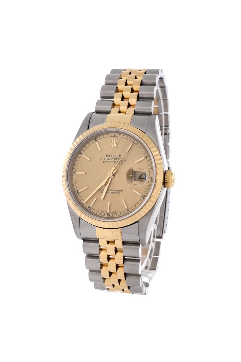 Oyster Perpetual Datejust Automatic Watch Stainless Steel and Yellow Gold 36, Alternate, color, Metallic Gold