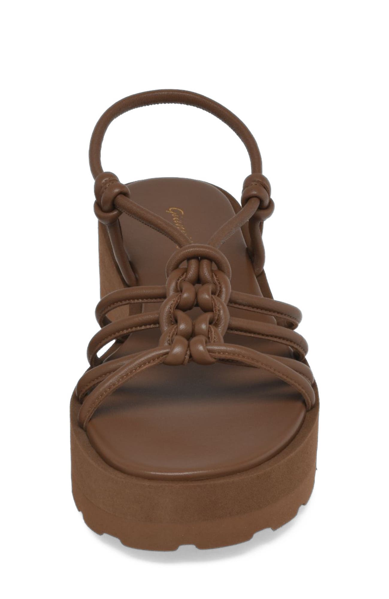 Hebe Sandal, Alternate, color, Brown Nappa