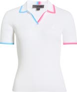 G/FORE Tipped Rib Cotton Blend Polo
