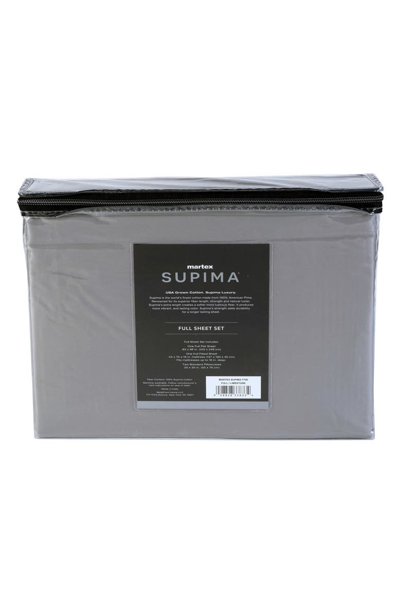Martex Iris 700 Thread Count 100% Supima Cotton Sheet Set, Alternate, color, Limestone