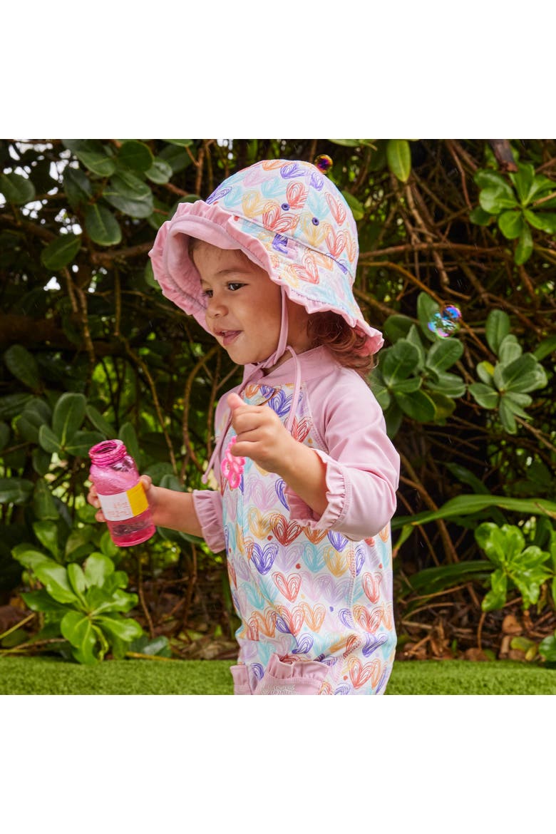 Reversible Sun Hat, Alternate, color, Doodle My Heart