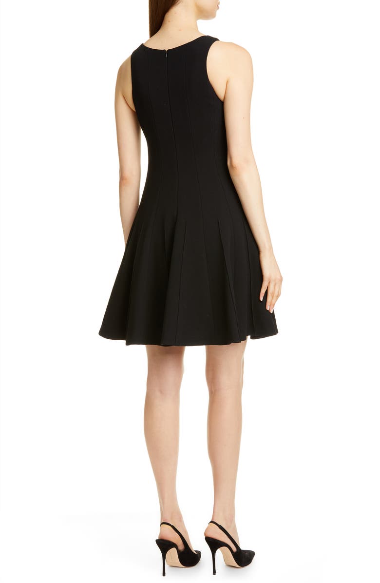 Emporio Armani Wool Crepe Fit & Flare Dress, Alternate, color, 
