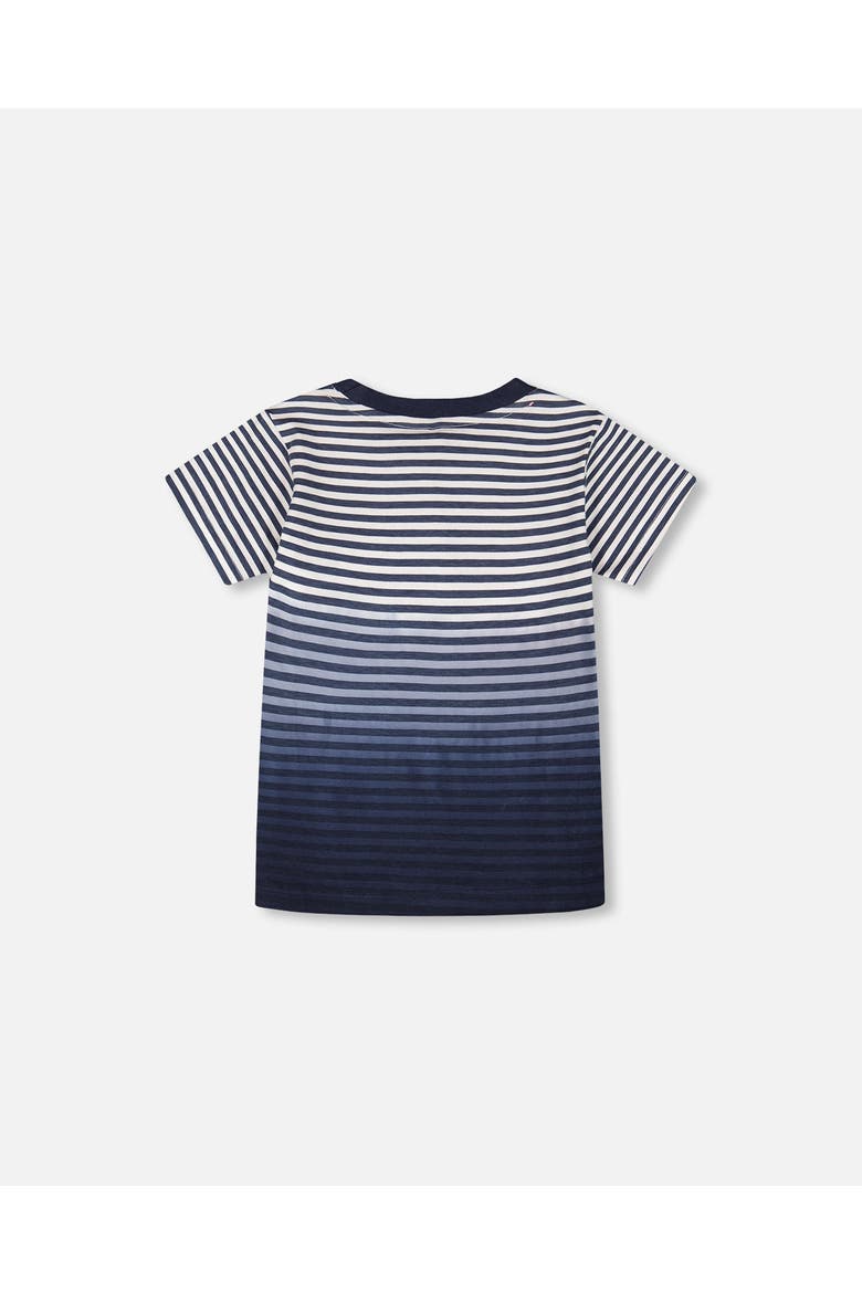 Organic Cotton Gradient Stripes Short Sleeve T-Shirt, Alternate, color, Striped Gradient Blue