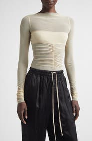 Rick Owens Temple Bandeau Tulle Top