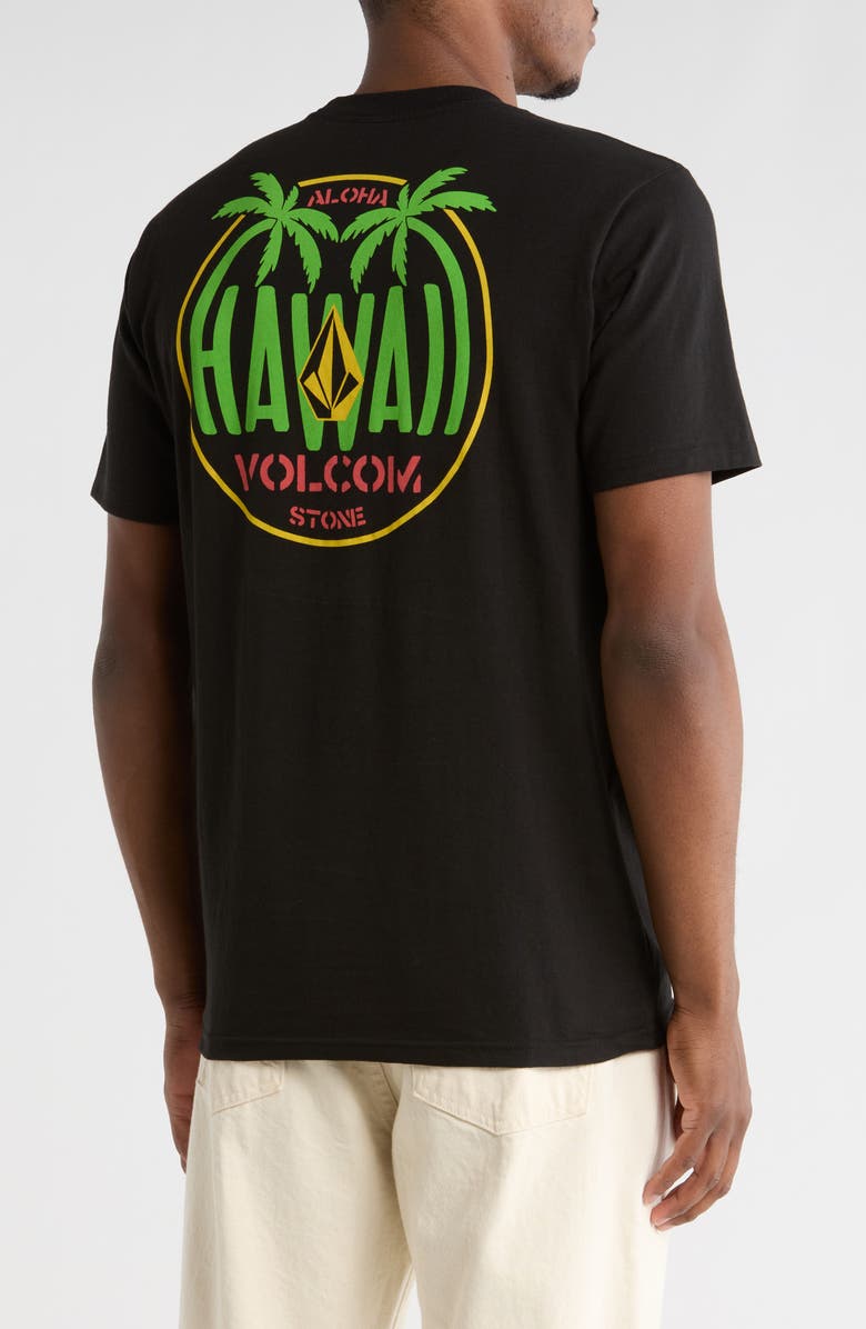 Volcom Aloha Hawaii Graphic T-Shirt, Alternate, color, Black