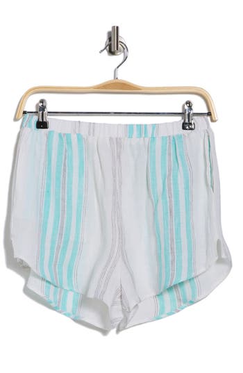 Vitamin A ® Tallows Linen Cover-up Shorts In Multi