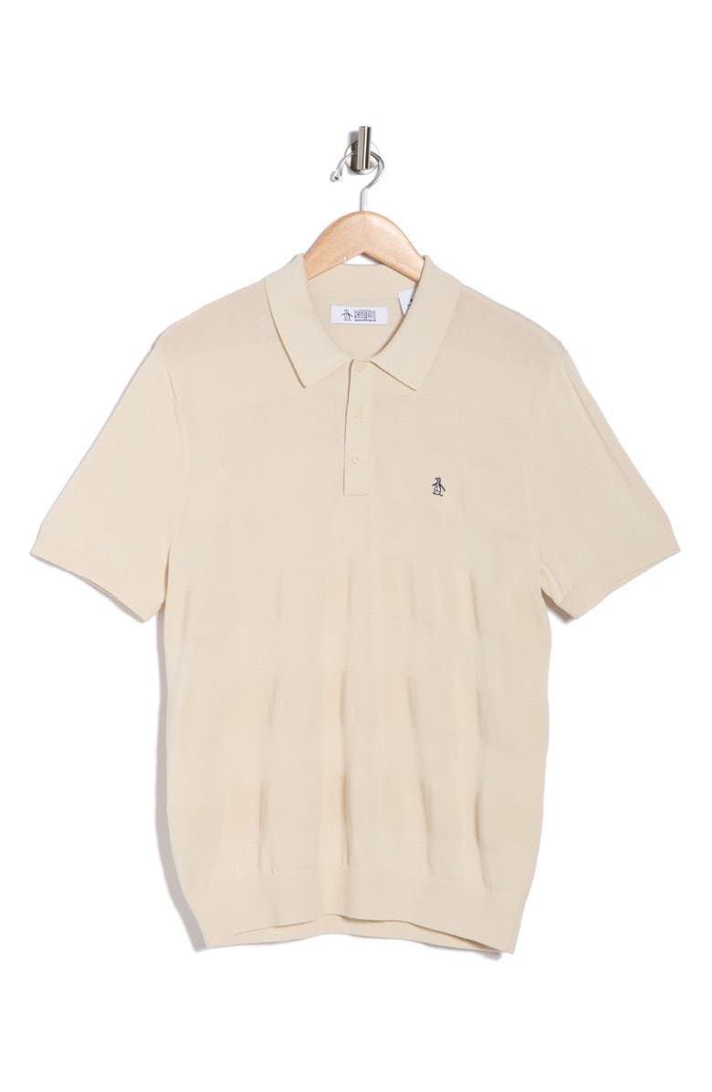 Original Penguin Honeycomb Textured Cotton Polo, Alternate, color, Birch