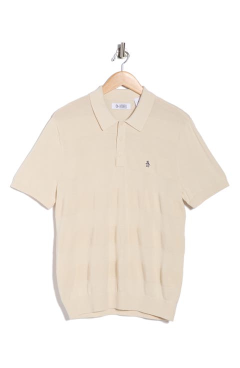 Honeycomb Textured Cotton Polo