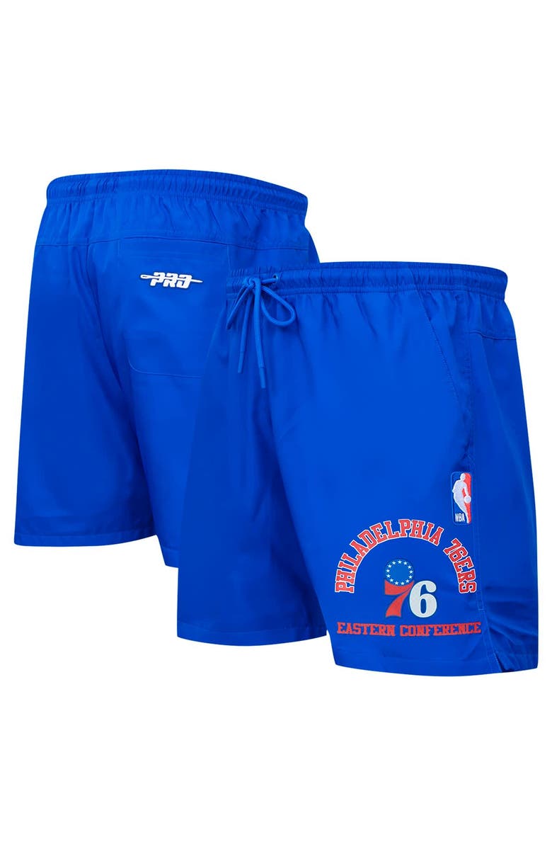 PRO STANDARD Men's Pro Standard Royal Philadelphia 76ers Area Code Shorts, Alternate, color, Royal