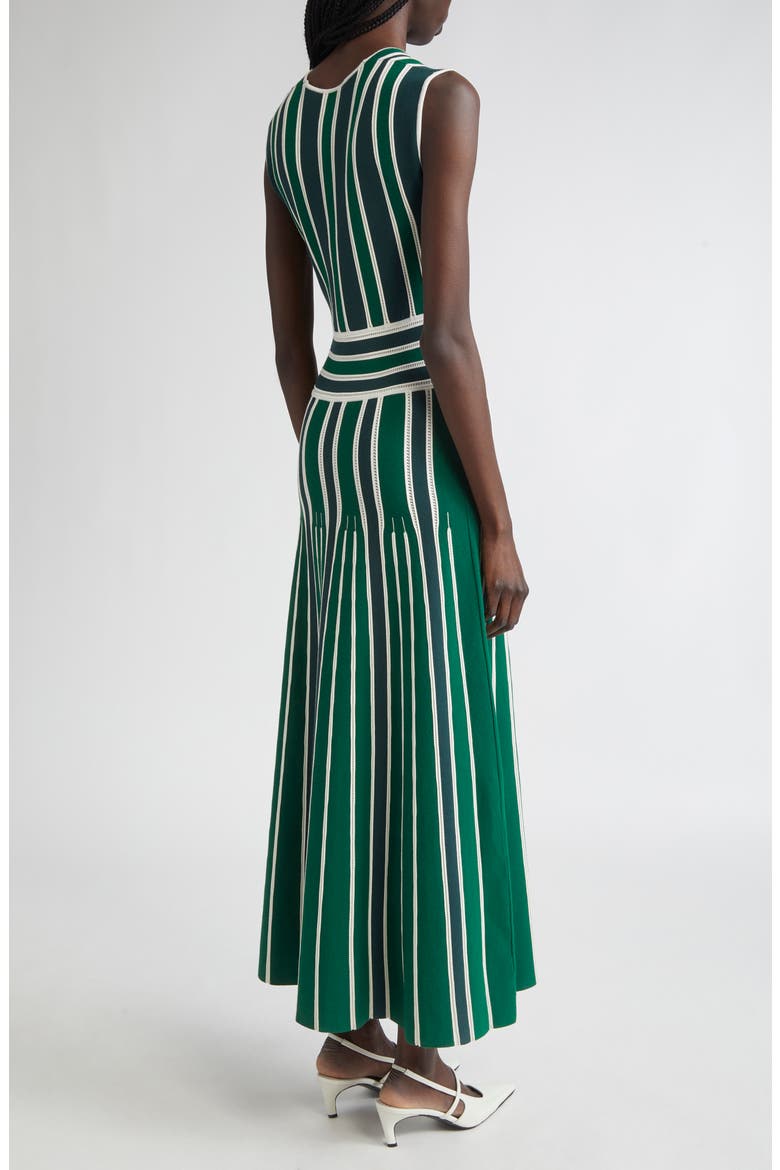 Tallone Stripe Sleeveless Maxi Sweater Dress, Alternate, color, GREEN