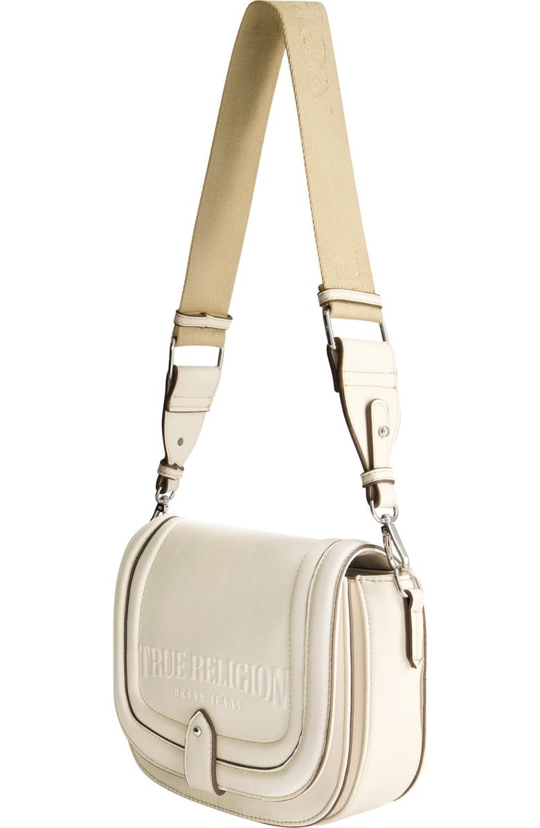True Religion Bombe Saddle Crossbody Bag, Alternate, color, Cream