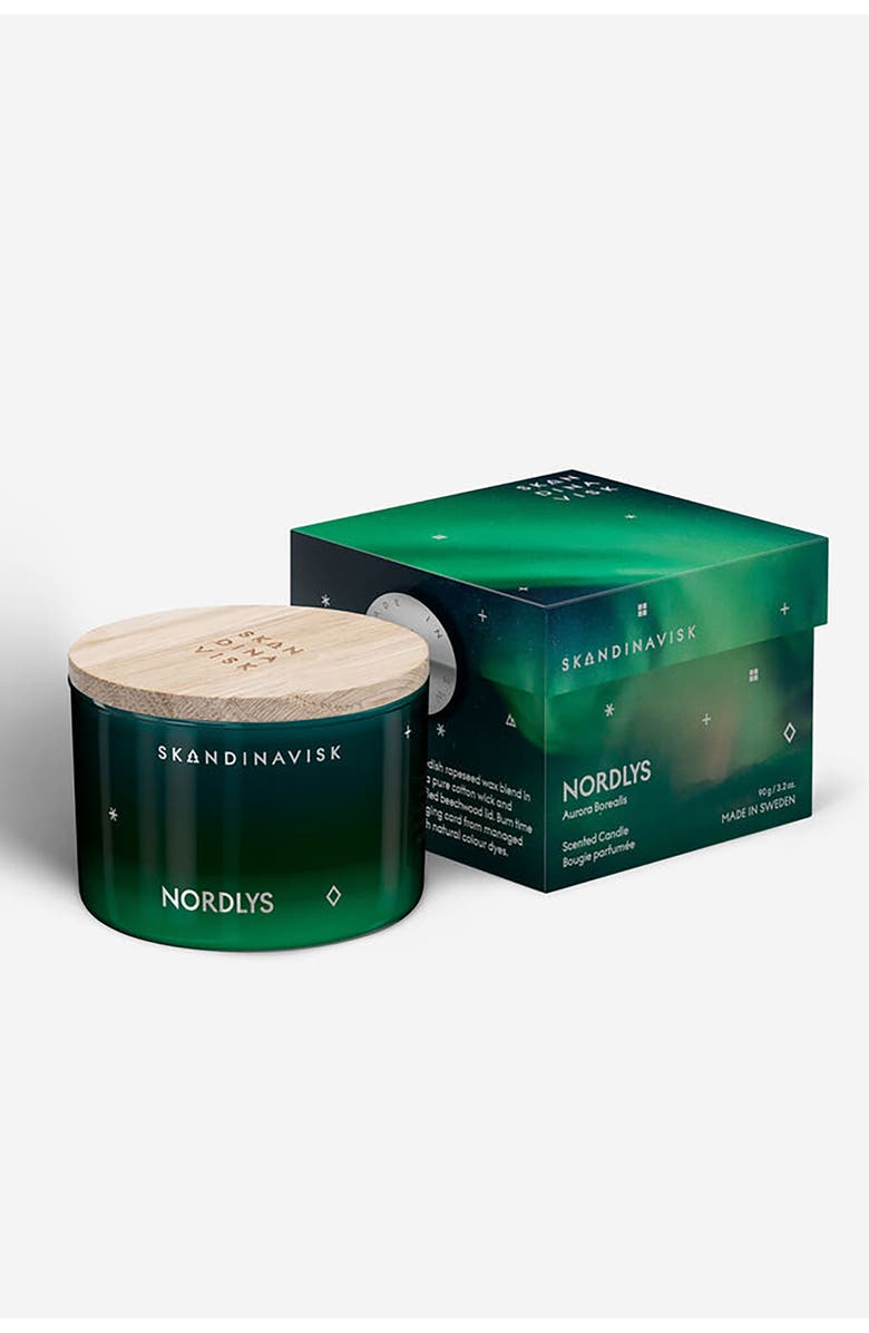SKANDINAVISK NORDLYS Scented Candle 90g, Main, color, Green