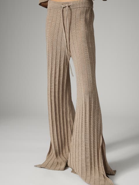 Tachia Linen Blend Wide Leg Pants