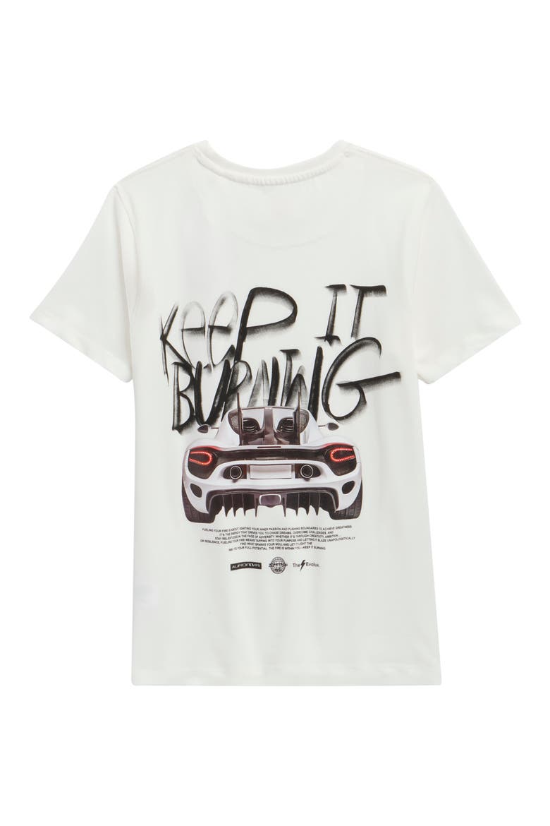 Kids' Car Cotton Graphic T-Shirt, Alternate, color, OFF WHITE