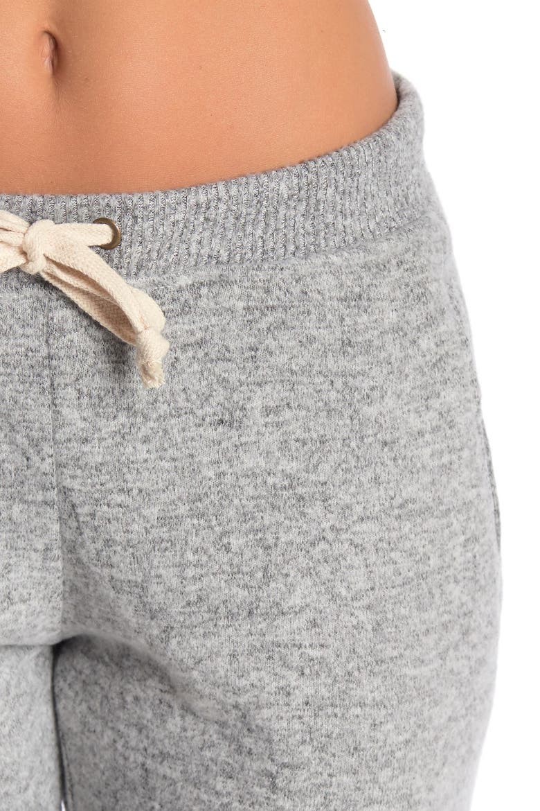 Yummy Pocket Brushed Knit Joggers, Alternate, color, HEATHER GREY