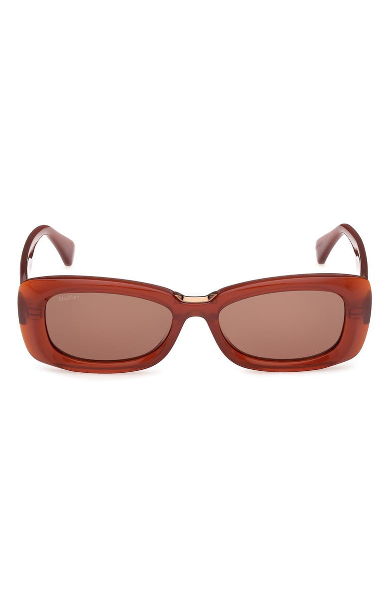 Max Mara 53mm Rectangular Sunglasses, Main, color, 