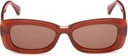 Max Mara 53mm Rectangular Sunglasses