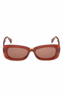 Max Mara 53mm Rectangular Sunglasses