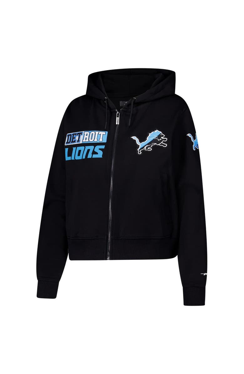 PRO STANDARD Women's Pro Standard Black Detroit Lions Split Logo Full-Zip Hoodie, Alternate, color, 