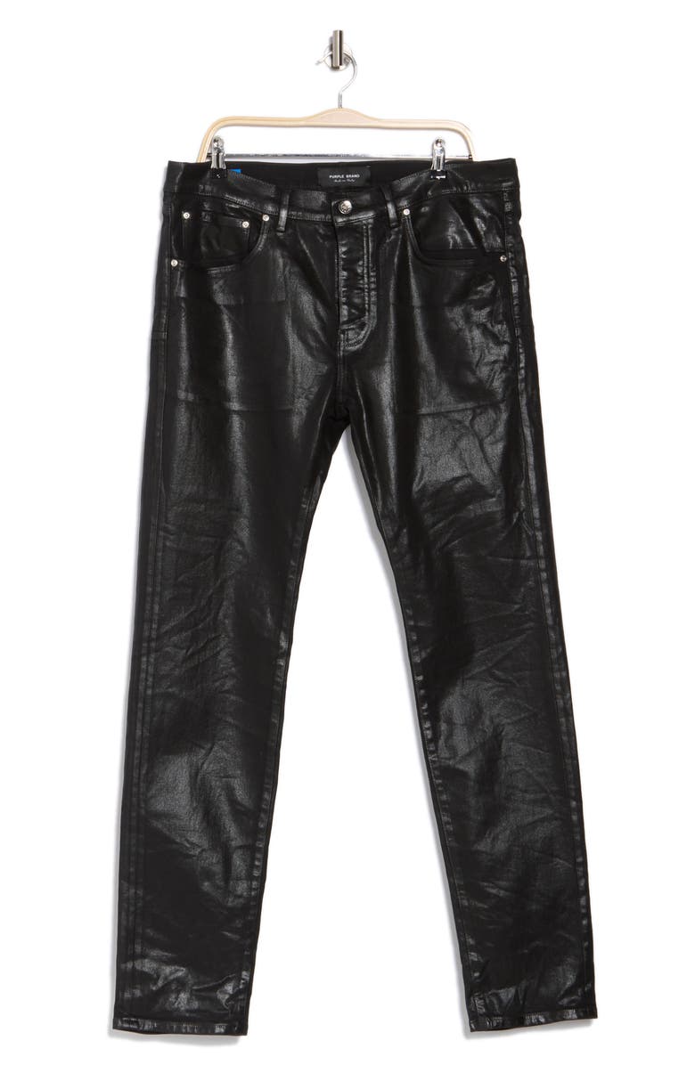 PURPLE BRAND P001 Shiny Racer Skinny Jeans, Alternate, color, 