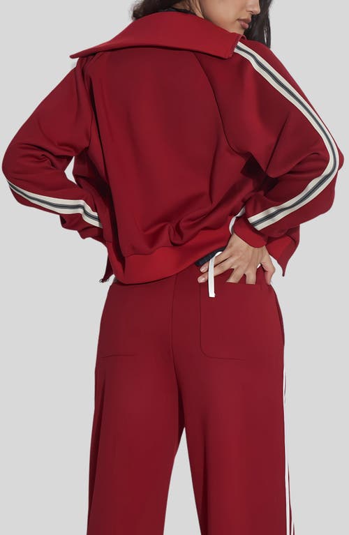 Find Me Now Ponte Track Jacket In Red