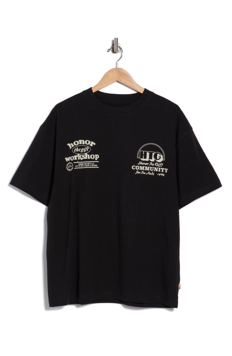 HONOR THE GIFT Workshop Graphic T-Shirt, Alternate, color, Black