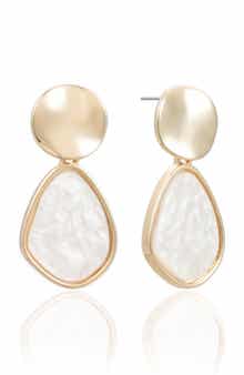 Ettika Pearl Secret Mother-of-Pearl Drop Earrings