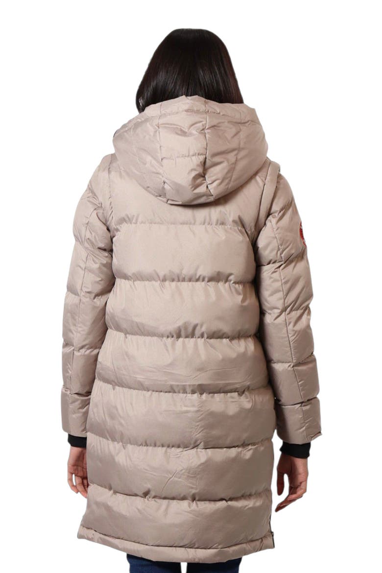 Women's Long Heavyweight 2 in 1 Puffer Jacket and Vest, Alternate, color, BLUSH
