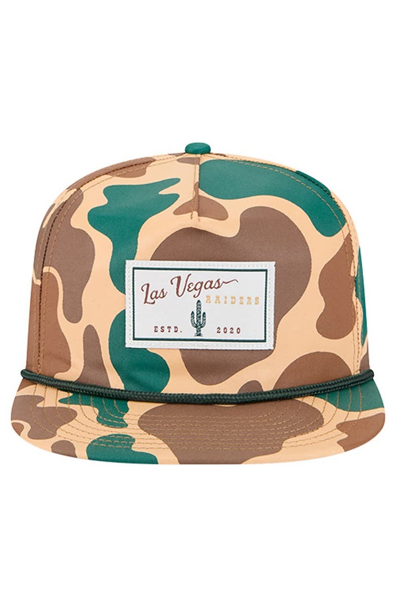 New Era Men's New Era Camo Las Vegas Raiders Duck Rope 19TWENTY Snapback Hat, Alternate, color, Camo