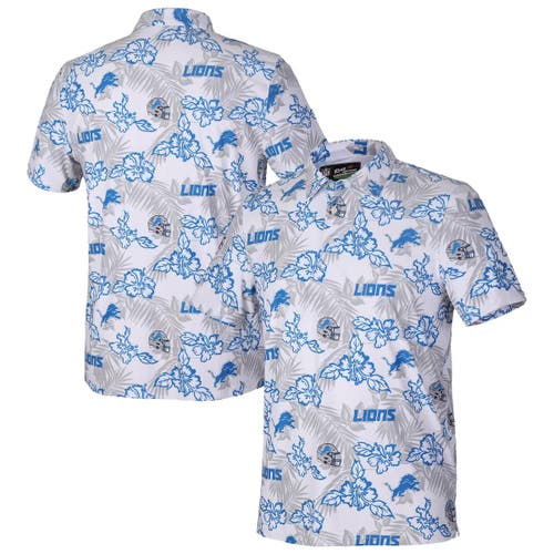Reyn Spooner White Detroit Lions Pua Performance Game Day Polo In Multi