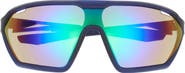 Hurley 51mm Polarized Angular Shield Sunglasses