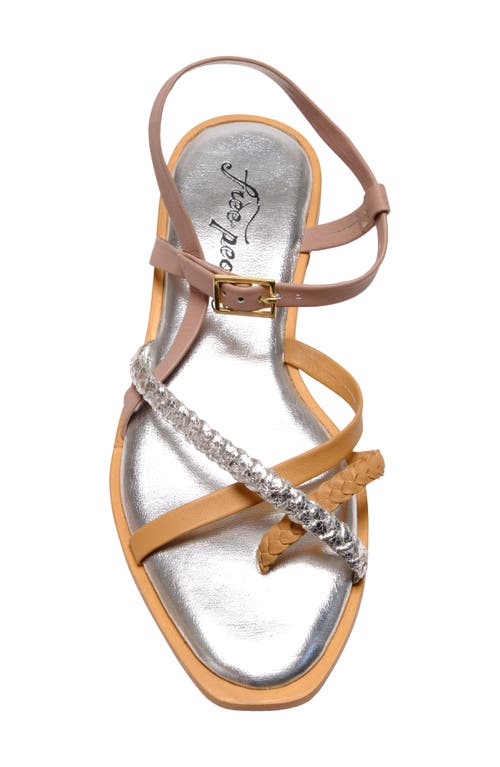 Shop Free People Sunny Days Ankle Strap Sandal In Silver Multi