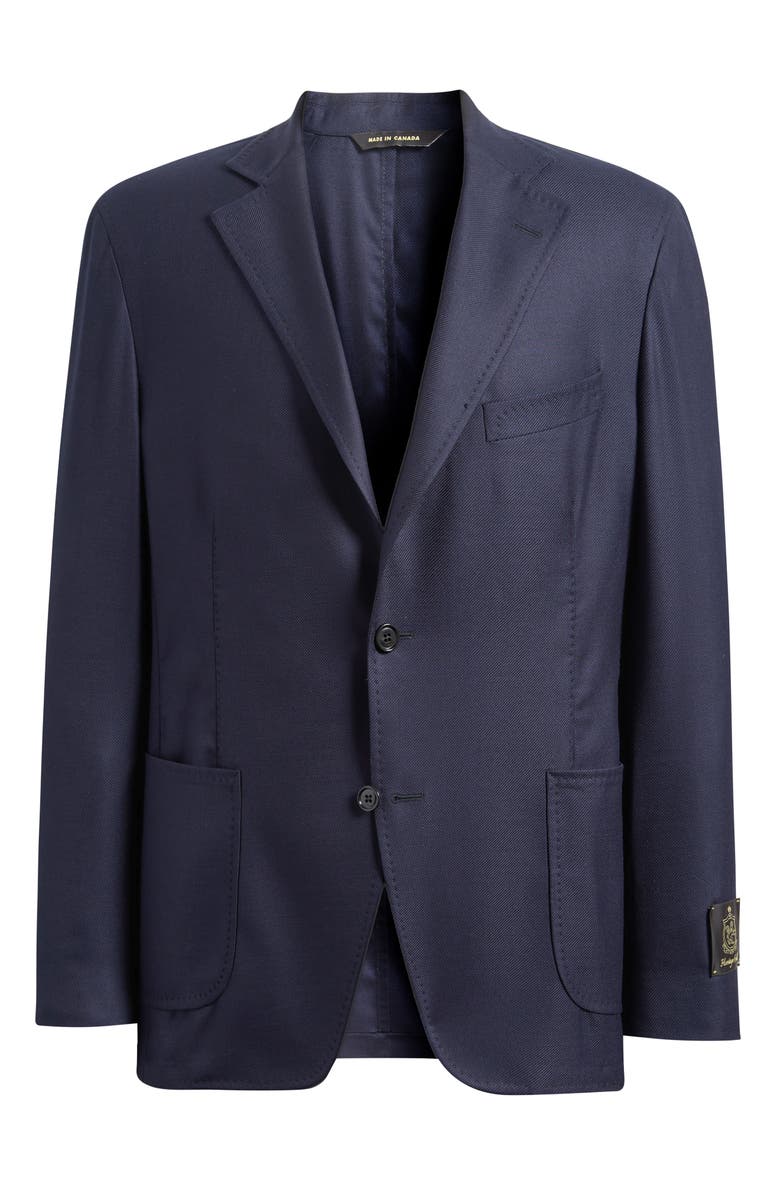 Heritage Gold Navy Wool Stretch Twill Blazer, Main, color, Navy