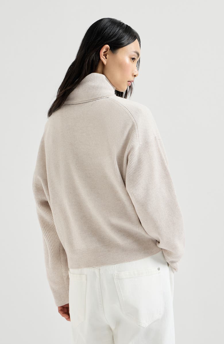 Brunello Cucinelli Wool, cashmere and silk sweater, Alternate, color, Cool Beige