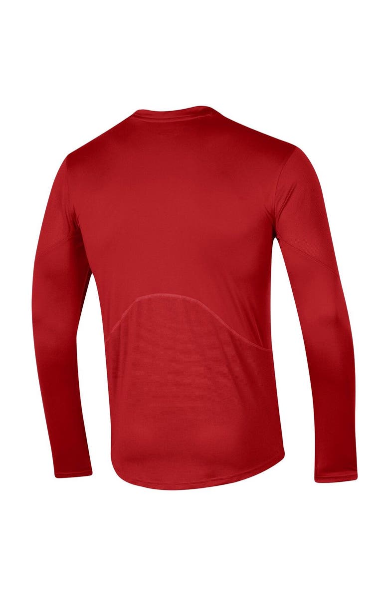 Under Armour Men's Under Armour Red Wisconsin Badgers 2021 Sideline Training Performance Long Sleeve T-Shirt, Alternate, color,