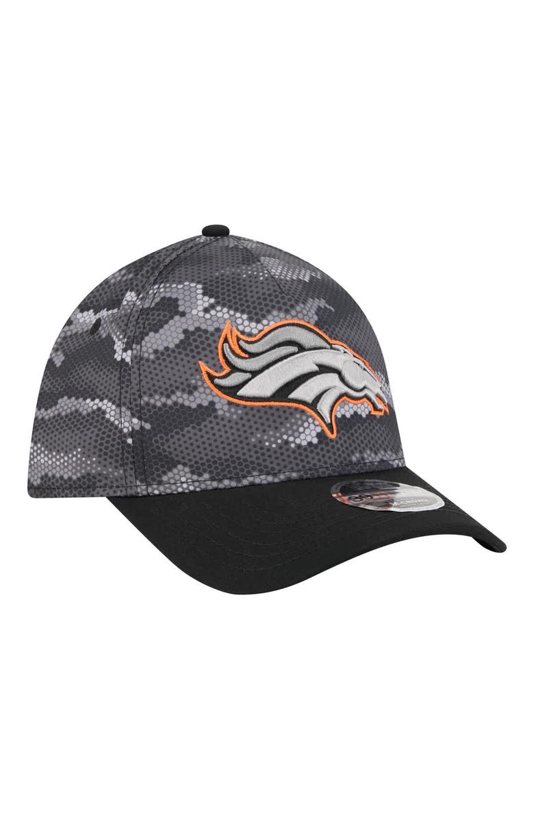New Era Men's New Era Black Denver Broncos Camo A-Frame 39THIRTY Flex Hat, Alternate, color, Black