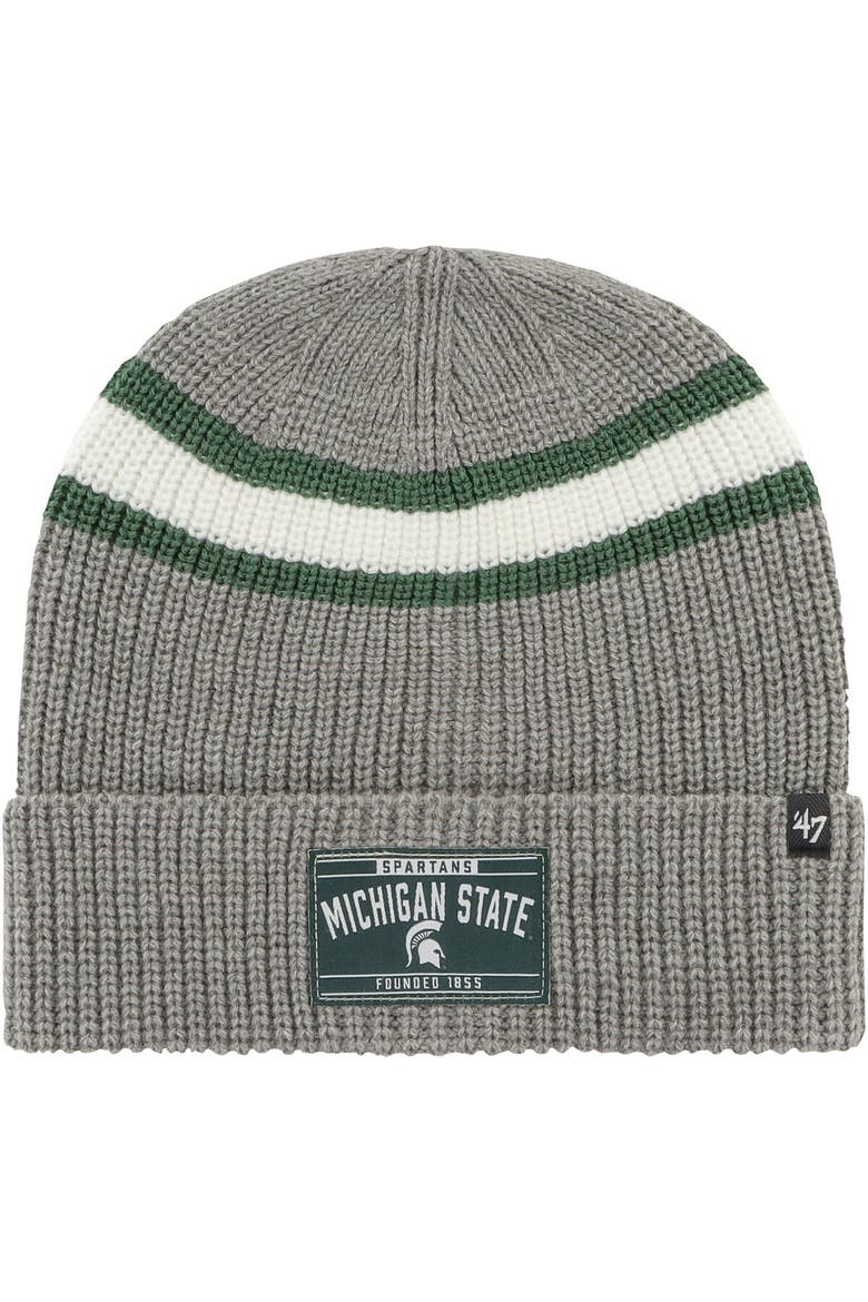 Men's '47 Charcoal Michigan State Spartans Penobscot Cuffed Knit Hat, Main, color, Charcoal