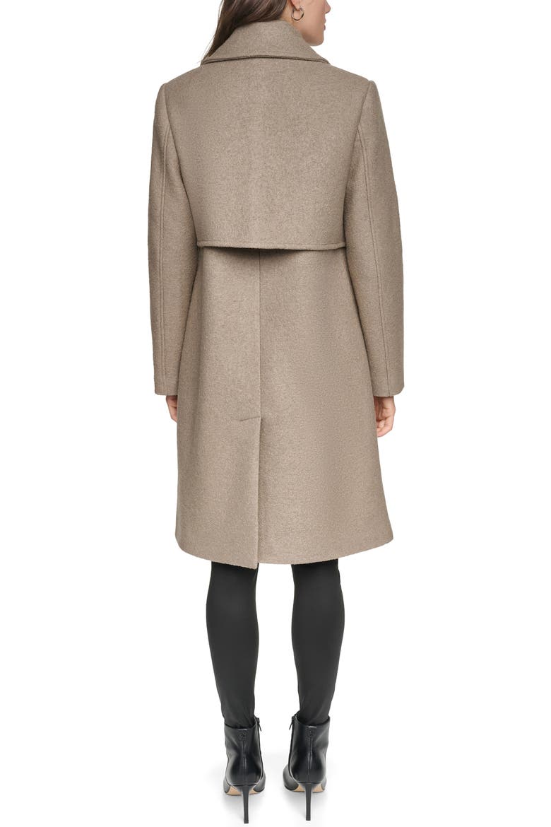 Besette Boiled Wool Blend Coat, Alternate, color, BRINDLE