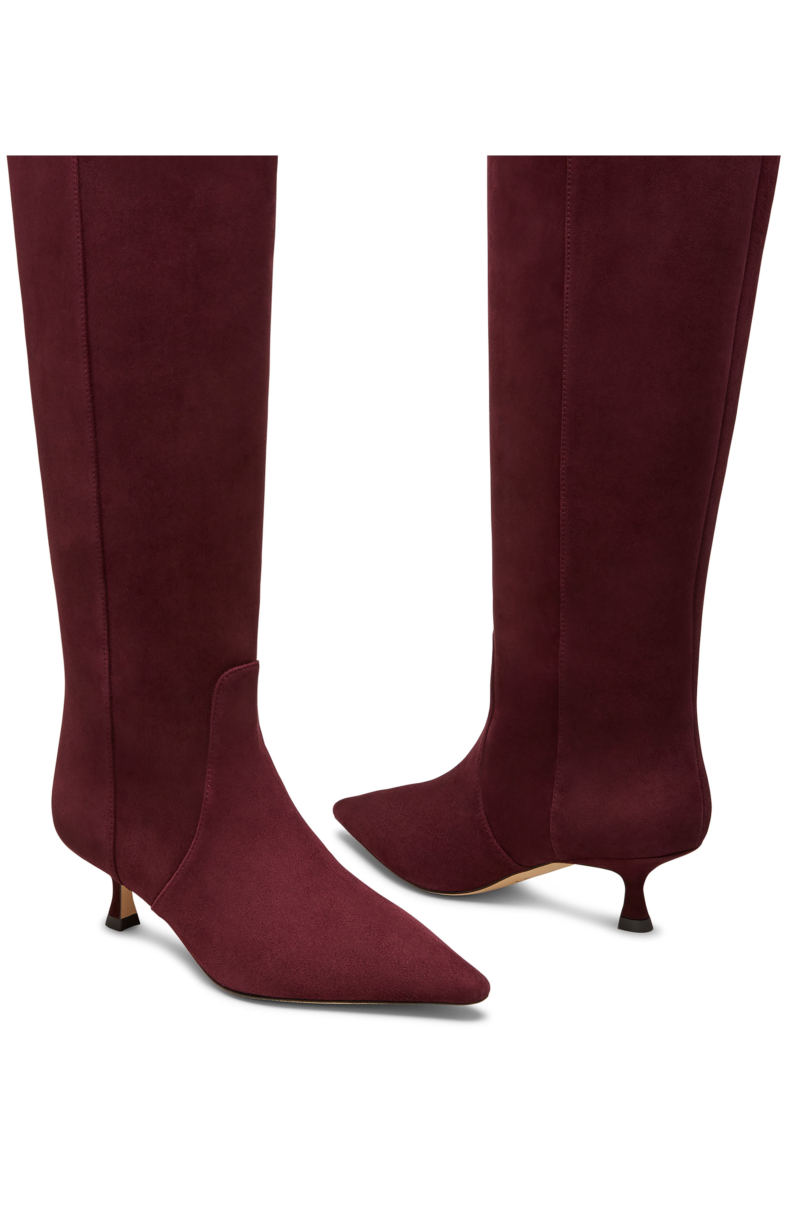 Stuart Weitzman Naomi 50 Boot, Alternate, color, Cabernet Suede