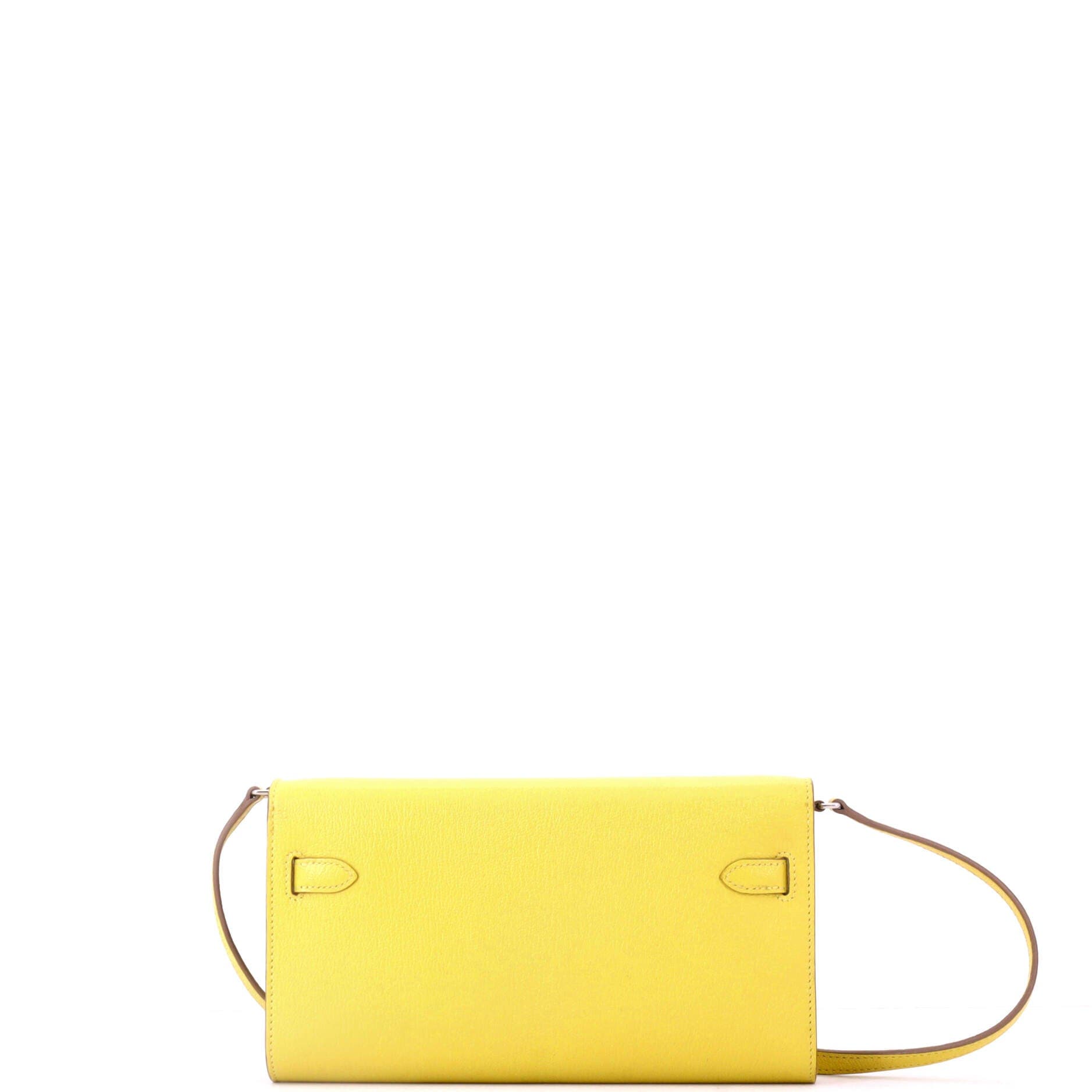 Kelly To Go Wallet Chevre Mysore, Alternate, color, Yellow