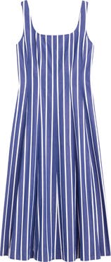 Madewell Rylie Stripe Poplin Midi Dress