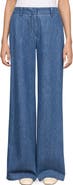 Lafayette 148 New York Charles Wide Leg Chambray Pants