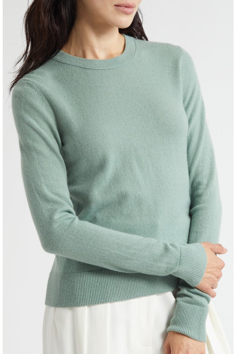 Classic Crewneck Cashmere Sweater, Alternate, color, PISTACCHIO