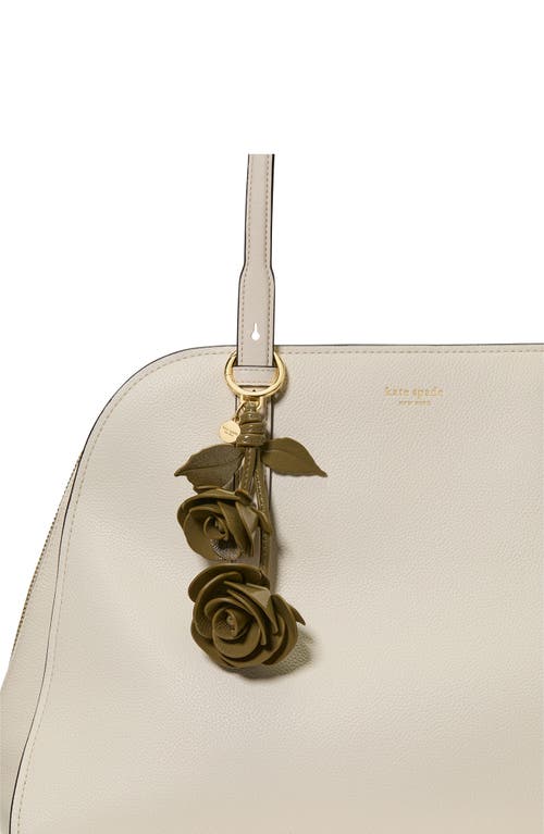 Kate Spade New York Charming Crinkle Patent Leather Key Fob In Green