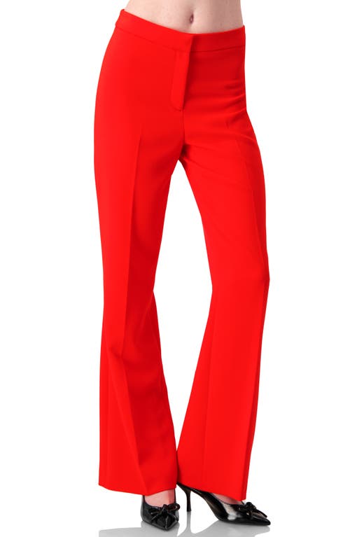 Ivonne Tailored Straight-leg Pants In Red