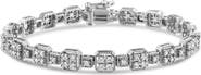 Haus of Brilliance 10K White Gold 2.0 Cttw Diamond Square Link Bracelet
