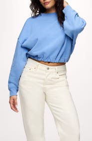 nuuds Cinch Waist Fleece Sweatshirt