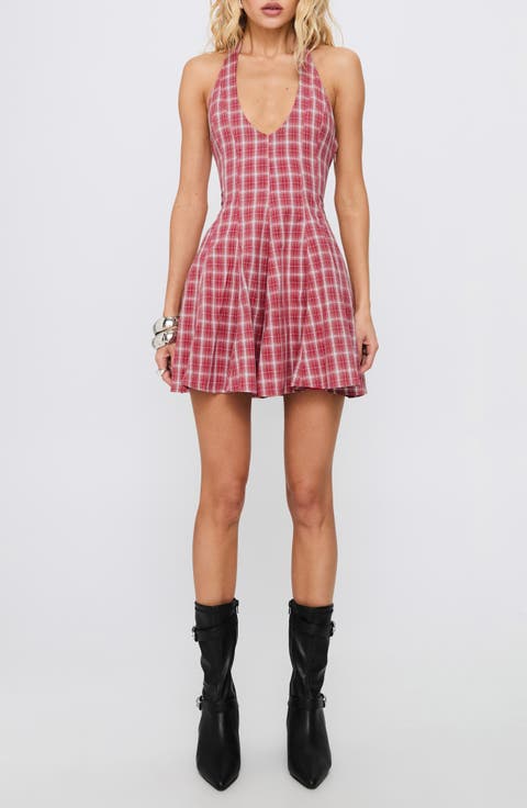 Out of Nowhere Halter Minidress